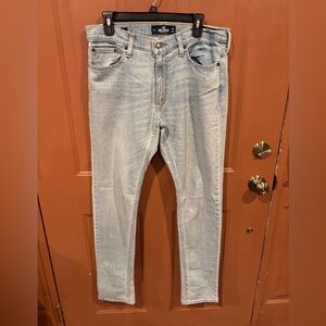 Hollister Epic Flex Skinny Denim Jeans Size 32x34 Blue Light Wash